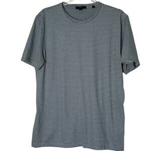Vince Short Sleeve Stripe Tee Men's Medium Blue Gray